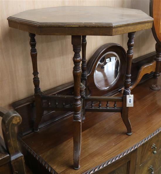A late Victorian mahogany occasional table W.59cm